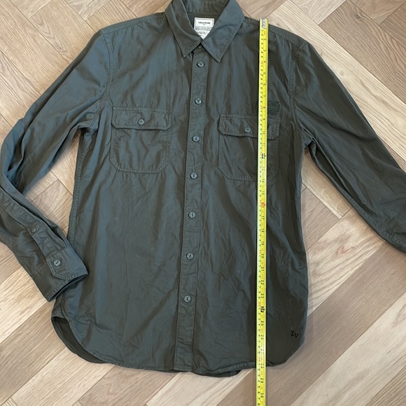 Zadig & Voltaire army green jean style shirt - Picture 11 of 11